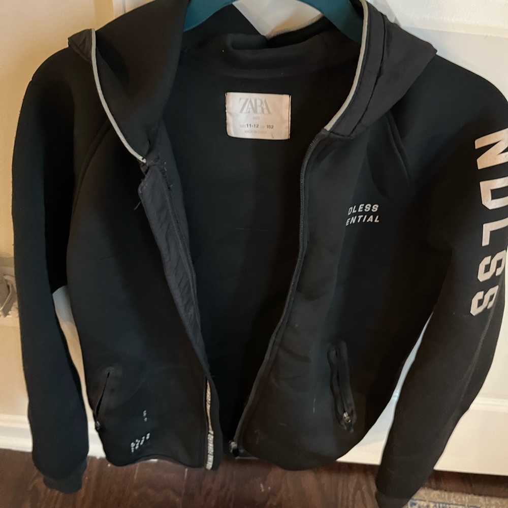 Zara Boys black jacket, size 11-2